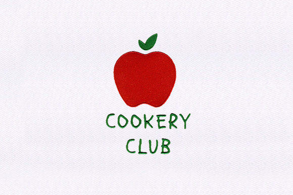 Apple Silhouette Embroidery Design