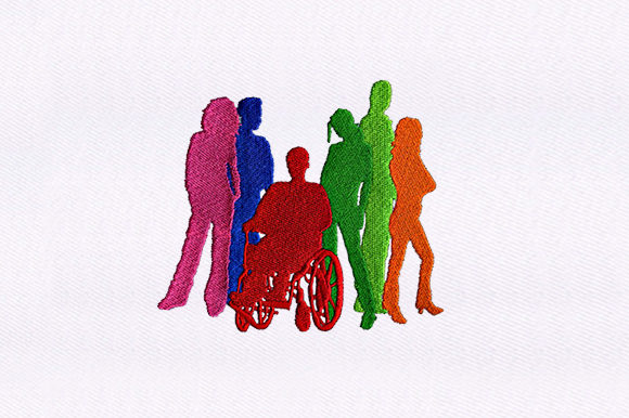 Colorful Silhouettes: A Warm, Versatile Embroidery Design for Meaningful Gifts