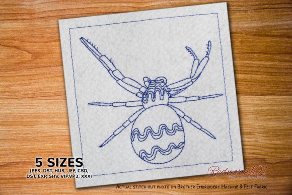 Crab Shaped Thomisidae Redwork