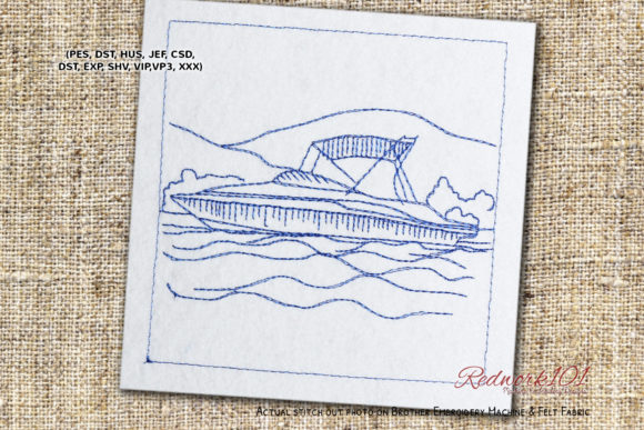 Deck Boat Redwork