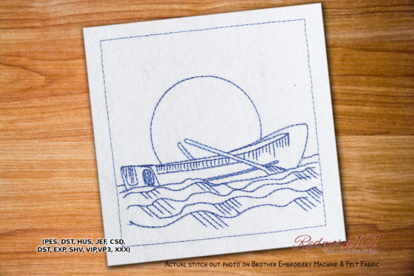 Dinghy Boat Redwork