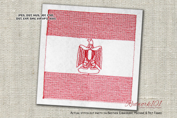 Egyptian Flag Bluework: A Thoughtful Embroidery Choice
