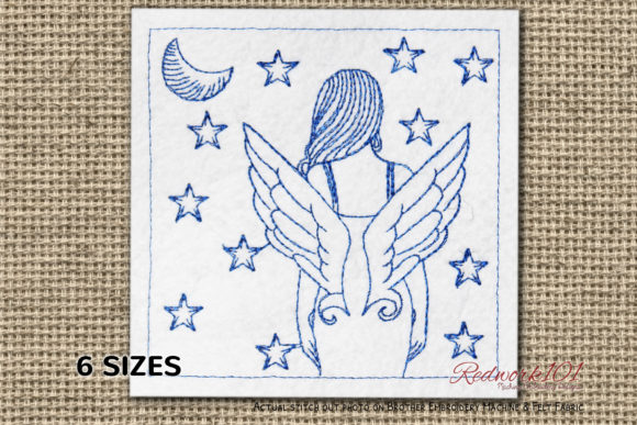 Star Angels Redwork