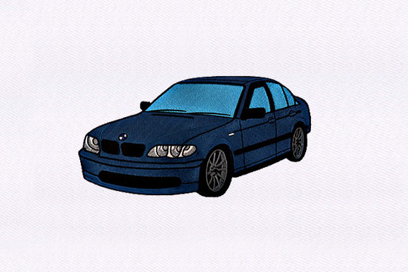 Stylish Car Holiday Embroidery