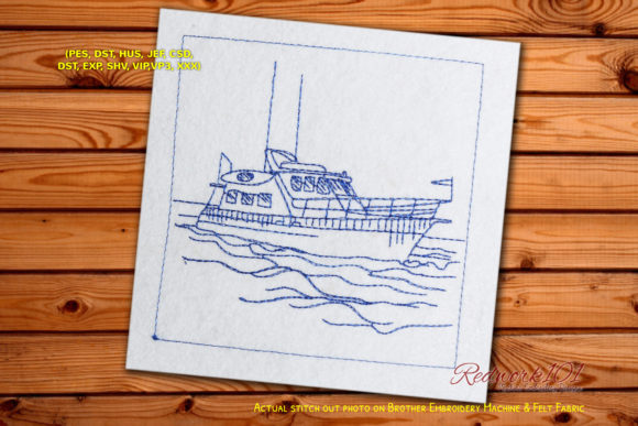 Trawler Boat Redwork