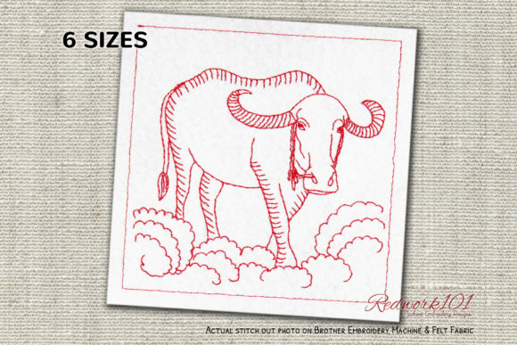 Water Buffalo Redwork Embroidery Review